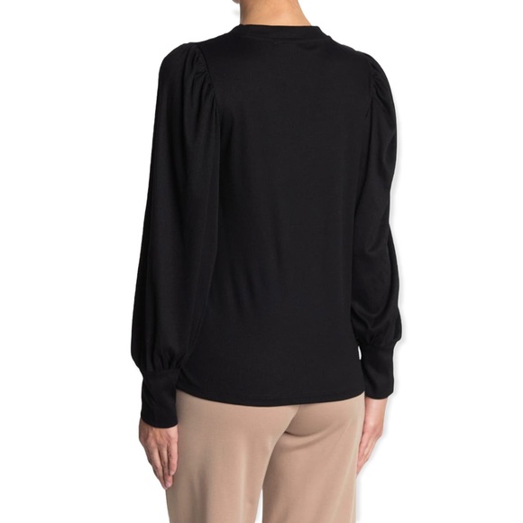 Catherine Catherine Malandrino Black Blouson Sleeve Top - Picture 2 of 3